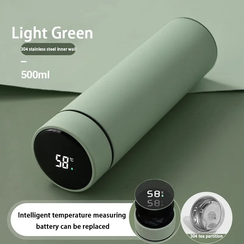Smart Digital Water Bottle Keeps Cold And Heat Thermal Bottle Stainless Steel Thermos For Baby Children Kids Terms