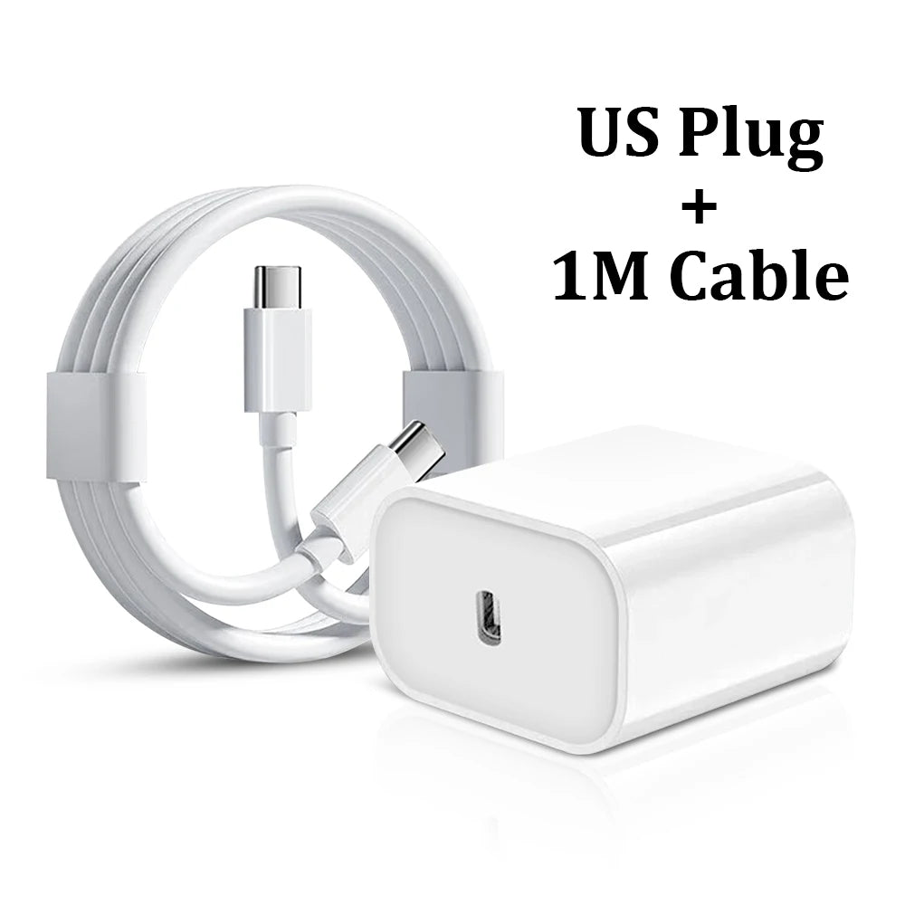 PD 30W USB C Charger For iPad A16 10 9 10th 9th Generation Air 13 11th Pro 11 12.9 M5 M4 M3 M2 Mini 7 iPhone Tablet Type C Cable
