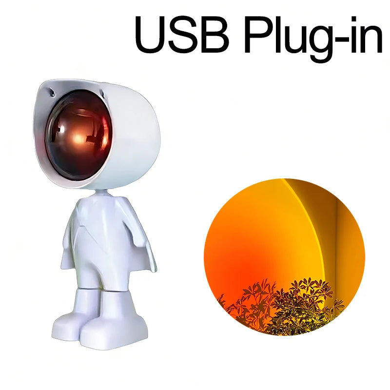 Sunset Projection Lamp,Adjustable Brightness & Colors - 360° Rotating LED Sunset Night Light for Bedroom Wall,Home Decor,Party