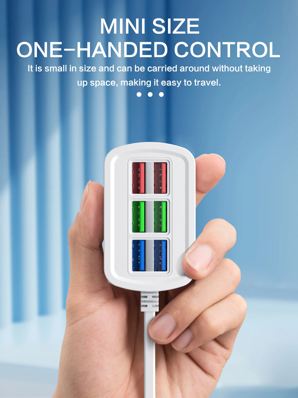 USB Phone Charger Power Strip Multi 6 Ports Universal Adapter Fast Quick Charging Head Socket Wall Charger Socket HUB Splitter