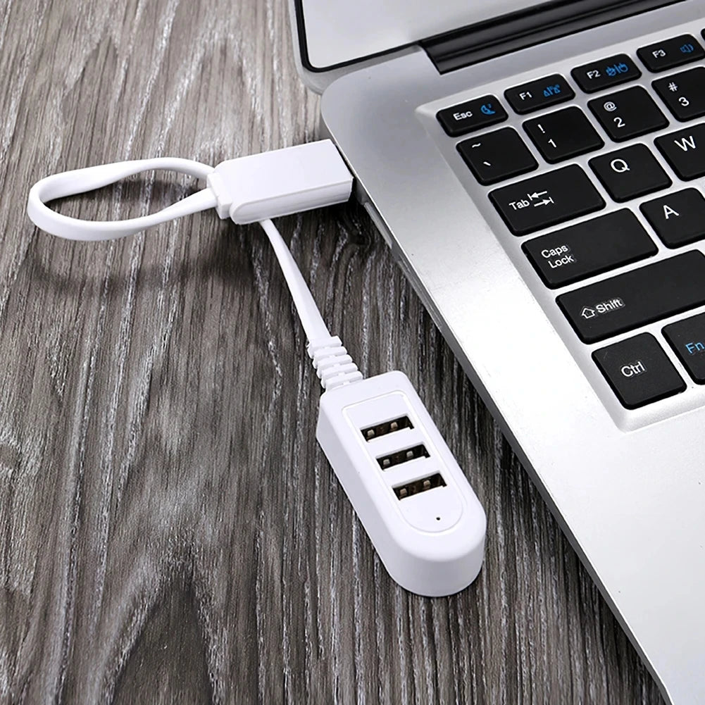3 In 1 USB Splitter Socket Multi-function 3A Charger Converter USB Port Hub Digital Data Cables Accessories Extension Cable Line