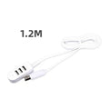 3 In 1 USB Splitter Socket Multi-function 3A Charger Converter USB Port Hub Digital Data Cables Accessories Extension Cable Line