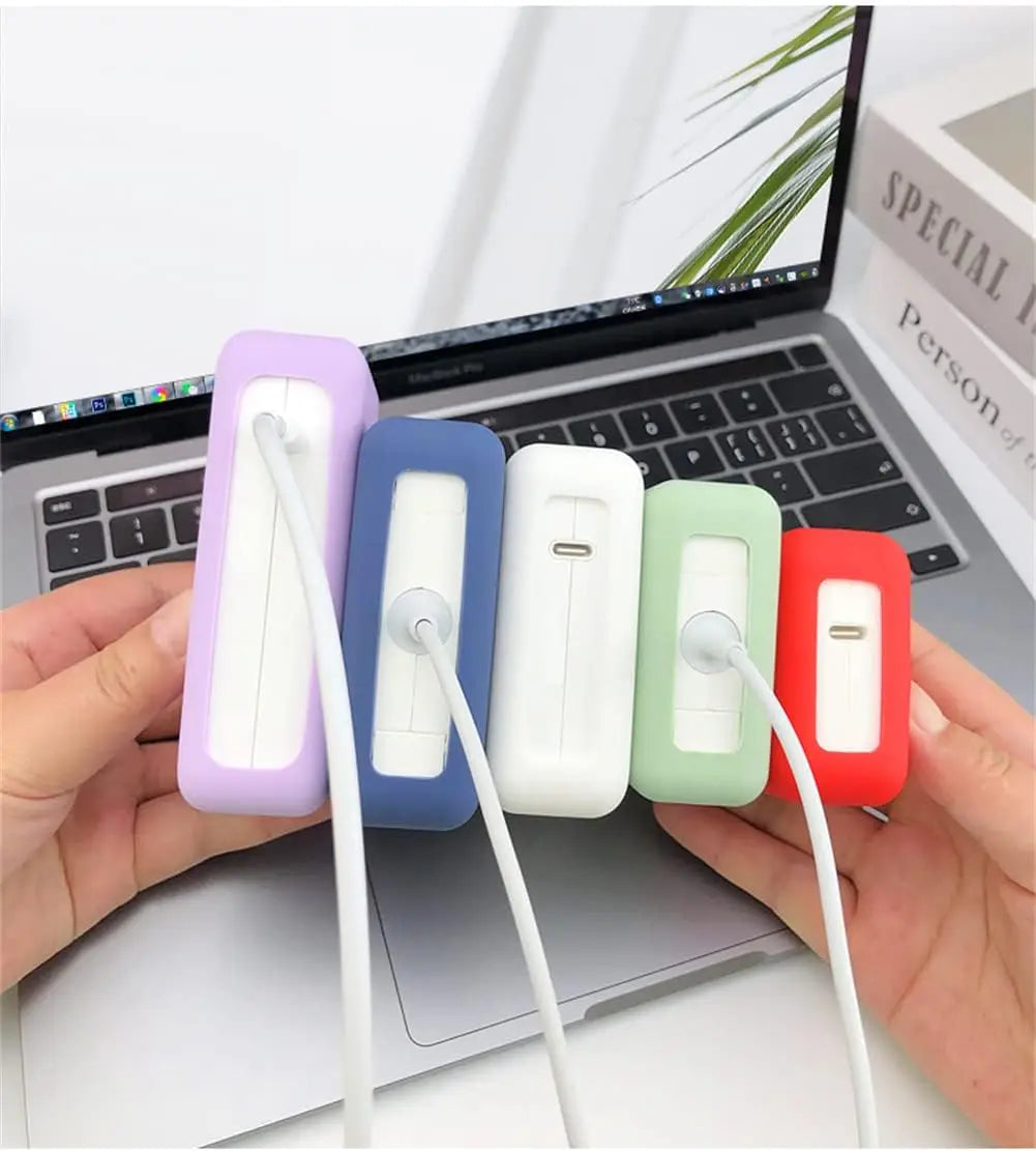 70W 45W Charger Protective Sleeve Case For MacBook Air 13.6 inch 2025 M4 M3 M2 Air 15.3 pro 14 inch 2023 2024 Silicone Cover