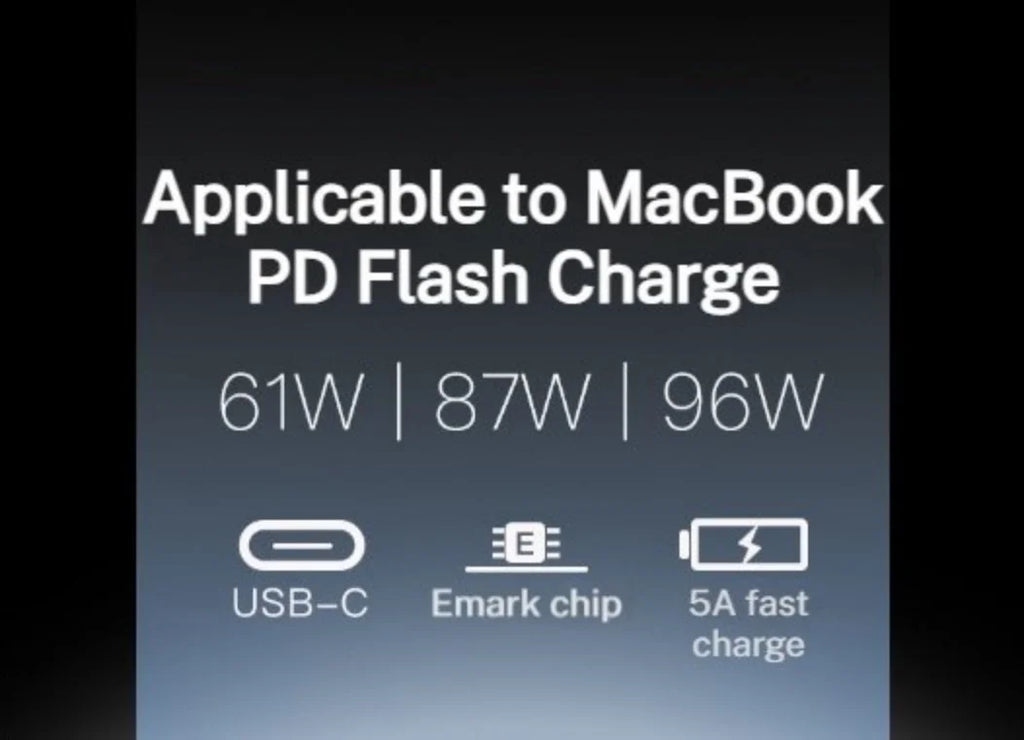 96W USB C Charger for MacBook Pro 16, 15, 14, 13 Inch M3 M2 M1 MacBook Air, USB-C Power Adapter for Laptop, with 6.6 ft 5A Cable