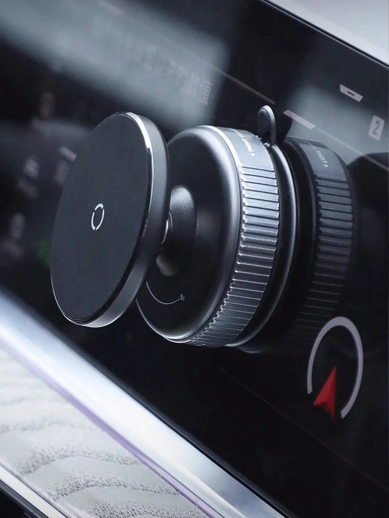 Universal Car Phone Mount - Dual Fixation: Vacuum Suction & N52 Magnetic Adsorption, Windshield/Dashboard Compatible