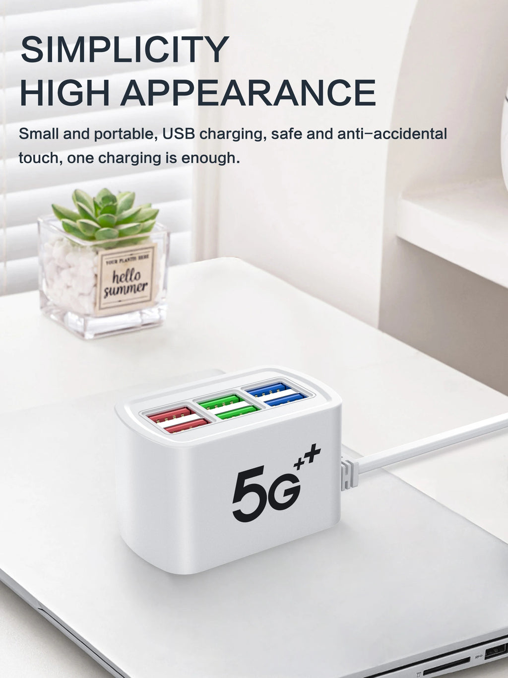 USB Phone Charger Power Strip Multi 6 Ports Universal Adapter Fast Quick Charging Head Socket Wall Charger Socket HUB Splitter