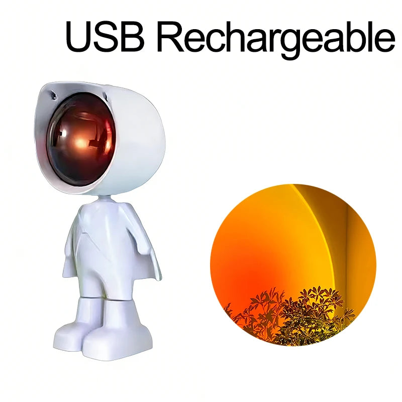 Sunset Projection Lamp,Adjustable Brightness & Colors - 360° Rotating LED Sunset Night Light for Bedroom Wall,Home Decor,Party