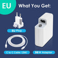 96W USB C Charger for MacBook Pro 16, 15, 14, 13 Inch M3 M2 M1 MacBook Air, USB-C Power Adapter for Laptop, with 6.6 ft 5A Cable