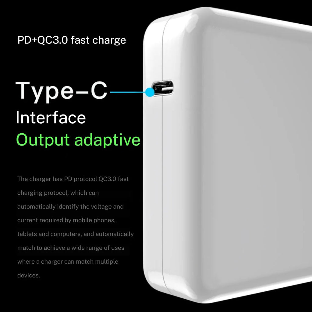 96W USB C Charger for MacBook Pro 16, 15, 14, 13 Inch M3 M2 M1 MacBook Air, USB-C Power Adapter for Laptop, with 6.6 ft 5A Cable