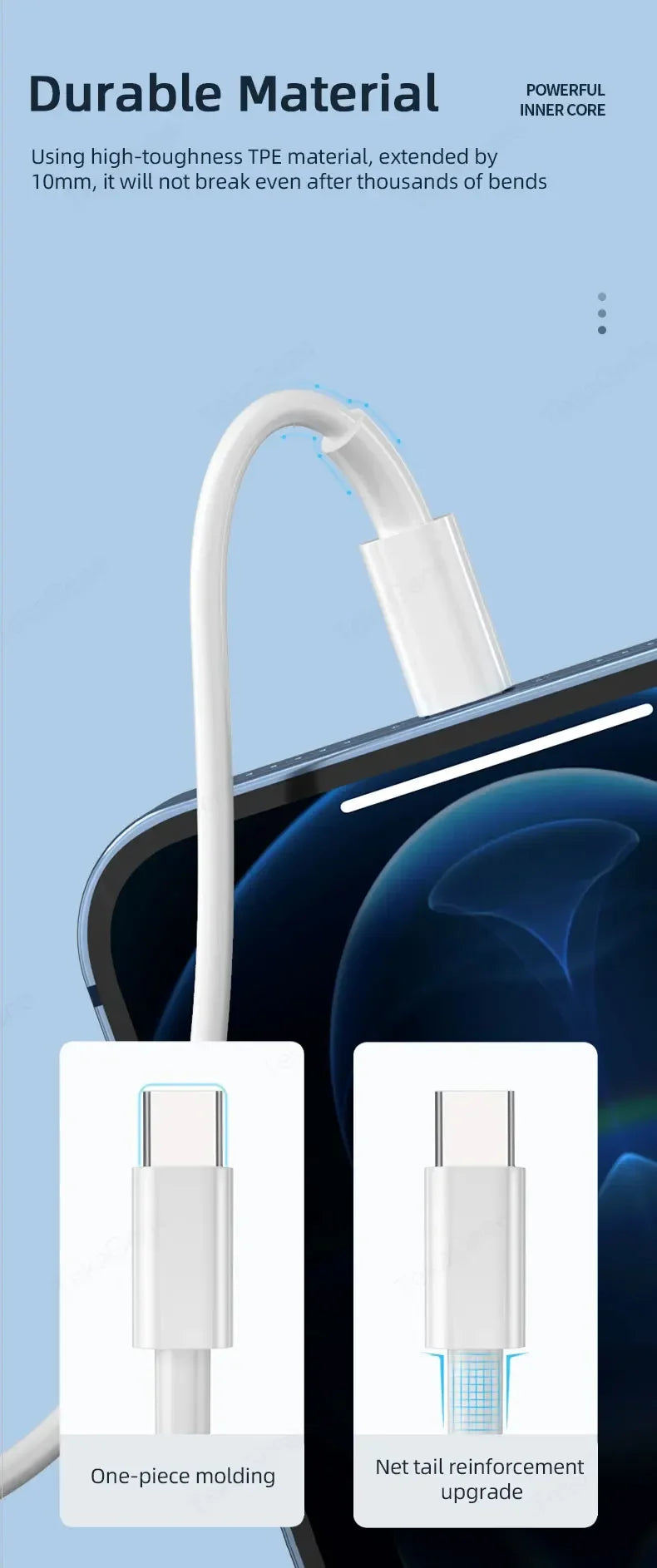 PD 30W USB C Charger For iPad A16 10 9 10th 9th Generation Air 13 11th Pro 11 12.9 M5 M4 M3 M2 Mini 7 iPhone Tablet Type C Cable