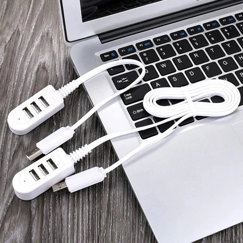 3 In 1 USB Splitter Socket Multi-function 3A Charger Converter USB Port Hub Digital Data Cables Accessories Extension Cable Line