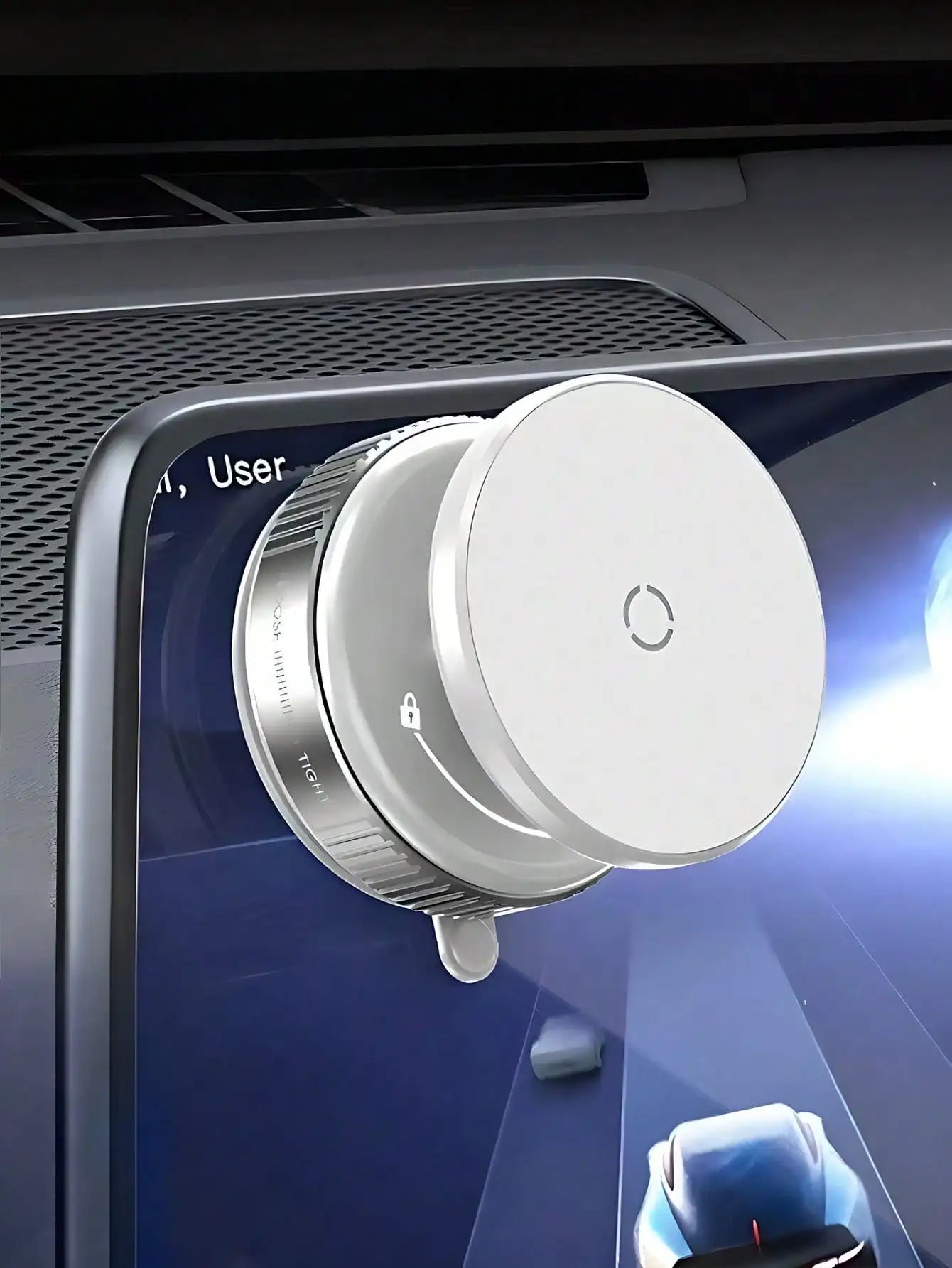 Universal Car Phone Mount - Dual Fixation: Vacuum Suction & N52 Magnetic Adsorption, Windshield/Dashboard Compatible
