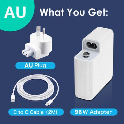 96W USB C Charger for MacBook Pro 16, 15, 14, 13 Inch M3 M2 M1 MacBook Air, USB-C Power Adapter for Laptop, with 6.6 ft 5A Cable