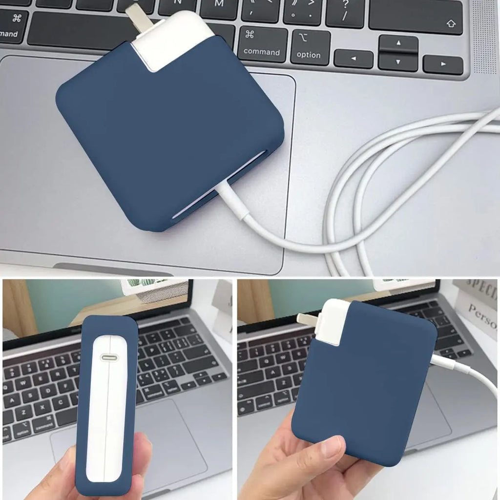 70W 45W Charger Protective Sleeve Case For MacBook Air 13.6 inch 2025 M4 M3 M2 Air 15.3 pro 14 inch 2023 2024 Silicone Cover
