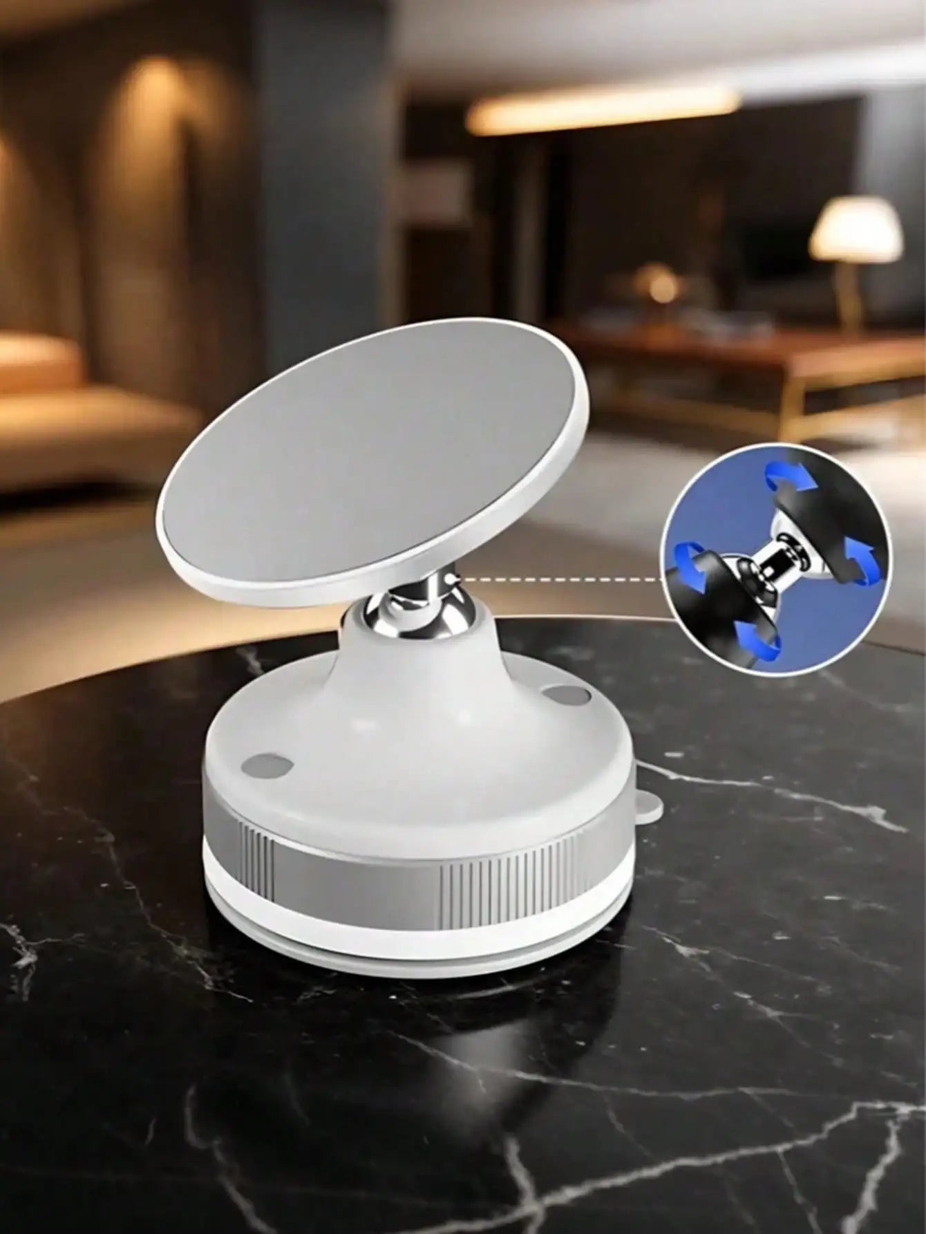 Universal Car Phone Mount - Dual Fixation: Vacuum Suction & N52 Magnetic Adsorption, Windshield/Dashboard Compatible