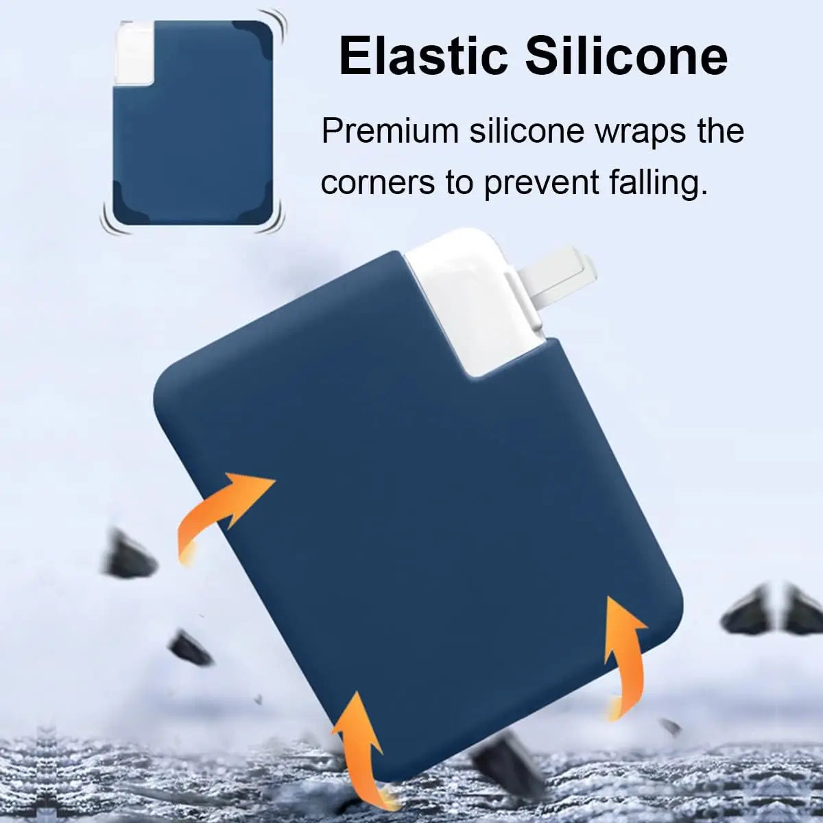 70W 45W Charger Protective Sleeve Case For MacBook Air 13.6 inch 2025 M4 M3 M2 Air 15.3 pro 14 inch 2023 2024 Silicone Cover